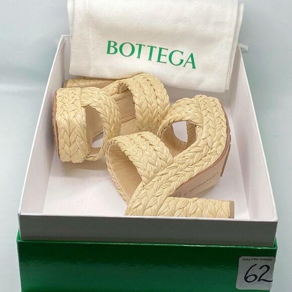 Bottega Veneta Trinity Weave Raffia Platform Sandals size 36 - Picture 13 of 15